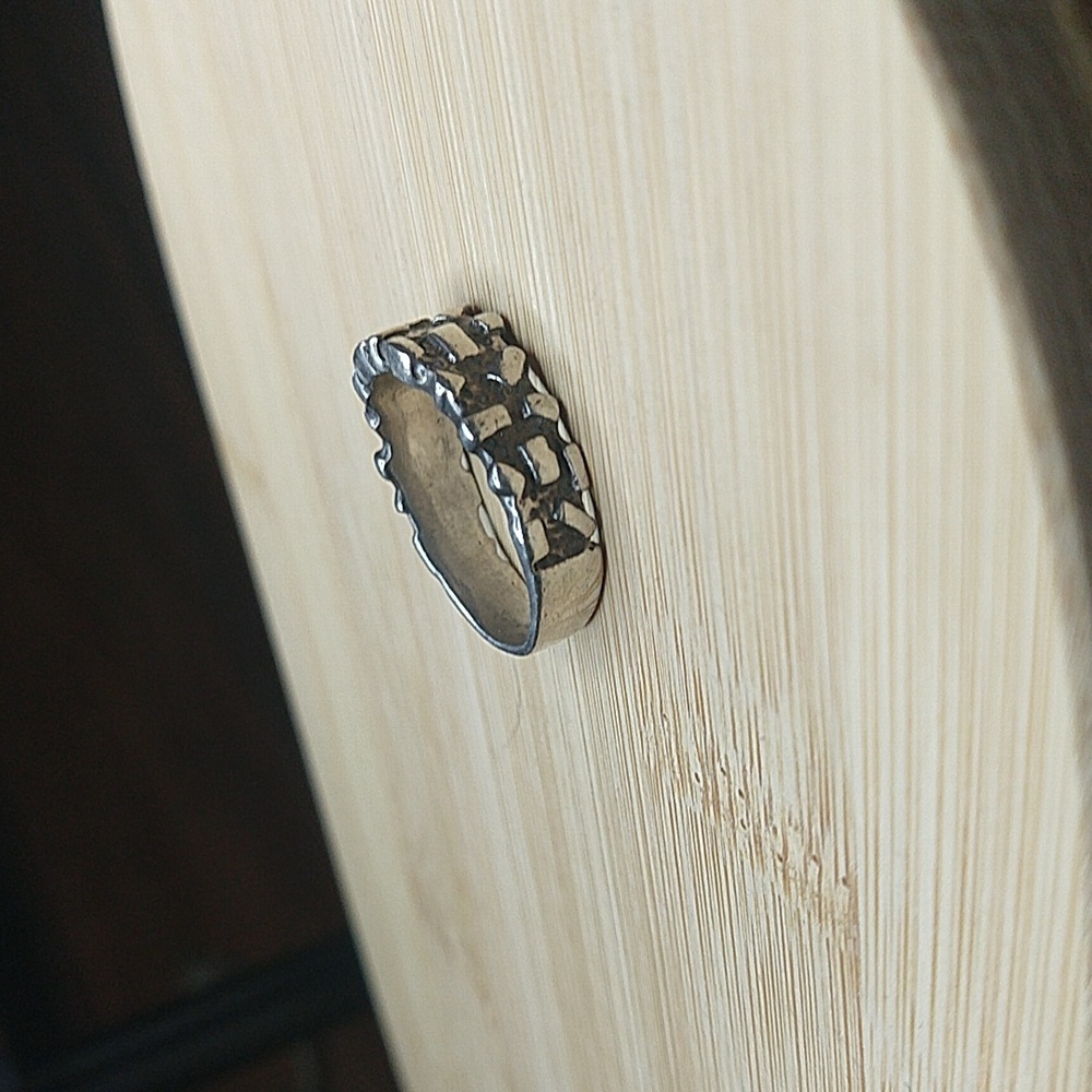 Vintage Sterling silver 925 nugget ring unisex - Picture 7 of 8